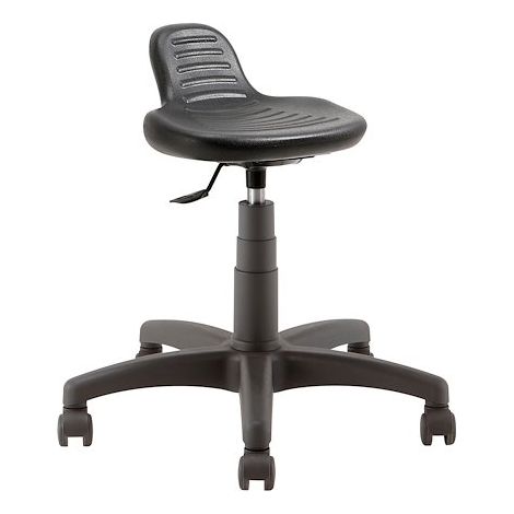Tabouret technique à roulettes avec dosseret - Maxiburo