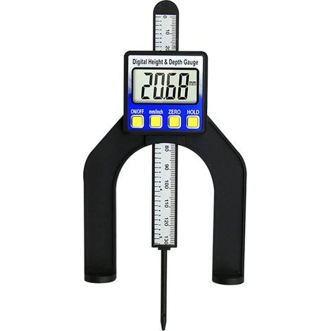 Jauge de profondeur numérique 80 mm, jauge de hauteur, règle de mesure à écran LCD pour scie à table, jauge d'épaisseur (1/5)