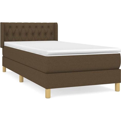 Maison Exclusive - Boxspringbett mit Matratze Dunkelbraun 100x200 (1/5)