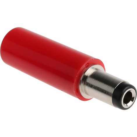 Fiche d'alimentation CC, 5.0A, Ø 2.5mm, Montage sur câble, 12,0 V, 23.6mm ( Prix pour 1 )