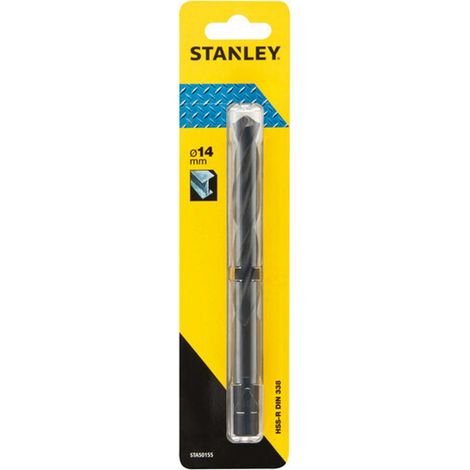 Stanley Accessori - Punta da trapano per metallo HSS-R, gambo ridotto, diametro 14,0 mm STA50155-QZ (1/2)