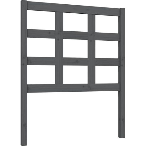 Maison Exclusive - Cabecero de cama madera maciza de pino gris 80 (1/5)