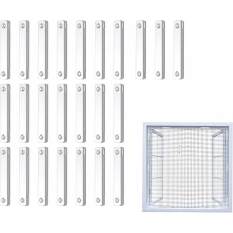 Ganchos de montaje para ventanas, 24 imanes repelentes de mosquitos para ventanas, imanes autoadhesivos para ventanas, pegatinas repelentes de mosquitos (blanco) (1/5)