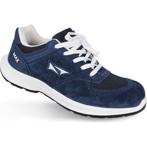 WORKFIT Sicherheitsschuh „Max“ (S3S SR-Schutz) mit verstärkter Zehenkappe – Größe 47, blau