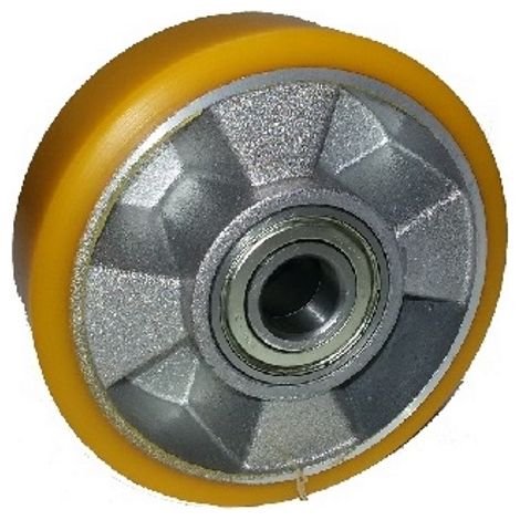 RUOTA CON RIVESTIMENTO IN POLIURETANO 125X40 MARCA AVO 18A MADE IN ITALY (1/2)