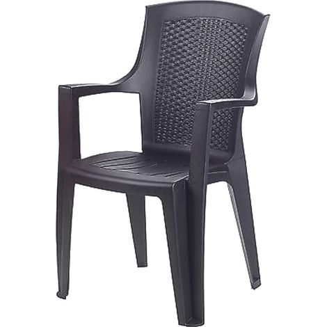 Poltrona Rattan Eden Alta Antracite Progarden
