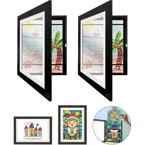 Cadre Photo Enfant - A4 - Bois - Pliable - 2Pcs (1/4)