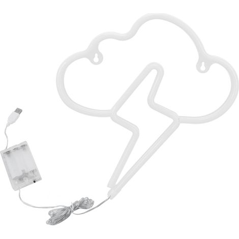 Enseigne lumineuse LED néon innovante, décoration murale, alimentation par piles ou USB, rose et bleu.