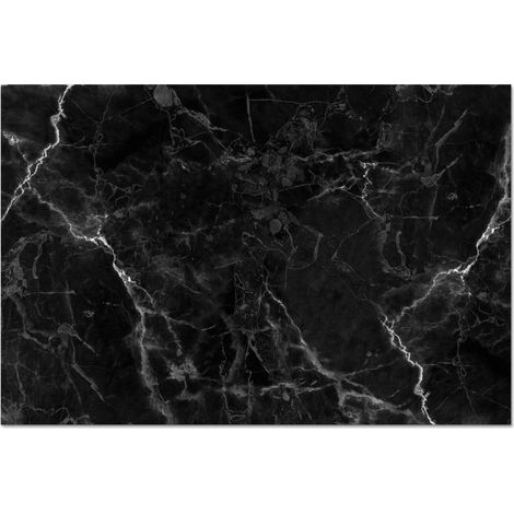 CRÉDENCE DE CUISINE Marbre - Noir - Blanc - Texture - Aspect marbre 90x60 (1/5)