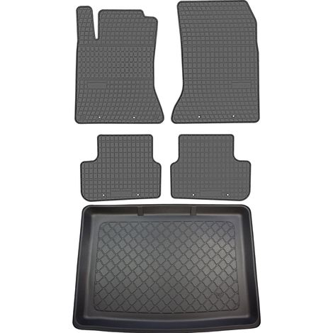 Juego de alfombrillas de goma para coche y alfombrilla para maletero para Mercedes Clase B W246 (de octubre de 2011 a diciembre de 2018).
