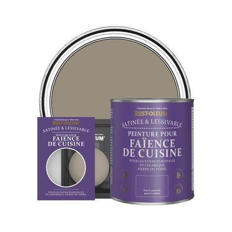 Peinture pour Faïence de Cuisine, Finition Satinée - Cacao (1/2)