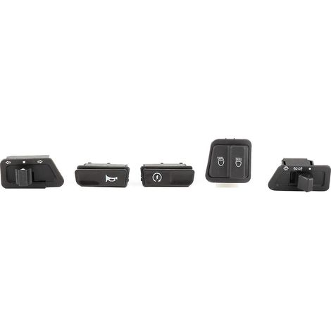 Kit de 5 piezas de botones para arranque de motocicleta, luz alta y baja, bocina e intermitentes, compatible con GY6 125CC