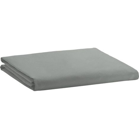 Sábana bajera ajustable de microfibra gris claro de 150 x 200 x 30 cm. (1/5)