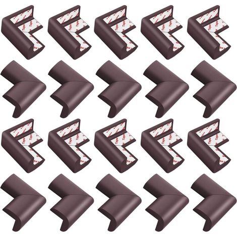 20 Pièces Coin De Table Protection Bebe, Protections Coins en Caoutchouc, Protection Angle Bebe pour Meuble SéCurité Enfant, pour Meuble TV, Bureau, Murs (1/5)