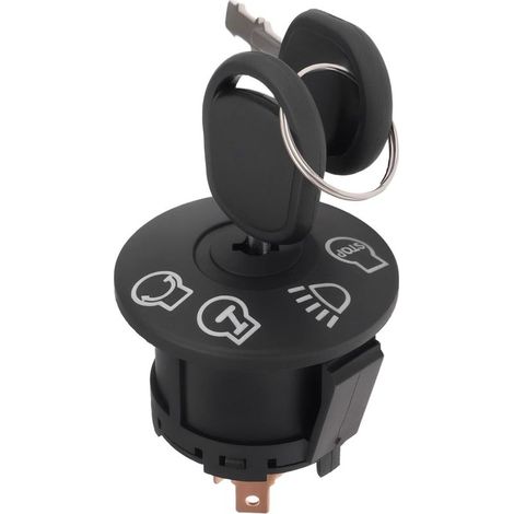 Interrupteur d'allumage de Tondeuse à Gazon 4 Positions 7 Bornes Interrupteur d'allumage de Démarreur avec Clé Compatible avec Cub Cadet Compatible avec Husqvarna 532175566 163968 (1/5)