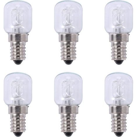 ampoules halogènes E14 haute température (500 °C) 25 W pour four à bulles. culot E14. 250 V. ampoule quartz.
