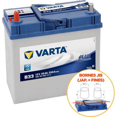 Varta – Batterie de démarrage 12V 45Ah – CCA 330A – Technologie classique CA/CA – Polarité plus à gauche – Dimensions 238x129x227mm (1/7)