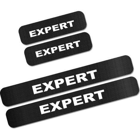 (Expert) 4 pièces pour PEUGEOT 2008 3008 4008 5008 Expert TRAVELLER GT LINE Protection de seuil de porte autocollante en fibre de carbone (1/3)