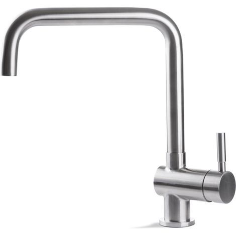Miscelatore per lavello da cucina acciaio inox Vema TIBER STEEL KITCHEN V19020 Satinato