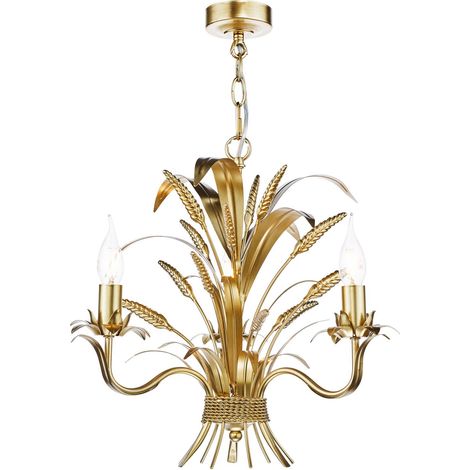 Dar Phaedra Suspension Phaedra à 3 lumières, couleur or (1/5)