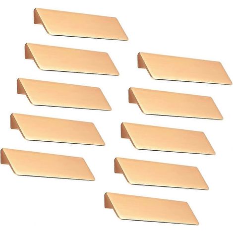 Lot de 10 goupilles de porte à entraxe de 128 mm, en alliage d'aluminium, avec vis, couleur or (1/5)