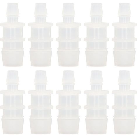 Raccord réducteur à barbe 10 pièces en PP pour tuyau silicone 7,9-15,8 mm – inodore et résistant (1/5)