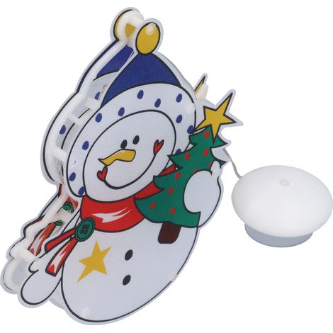 Weihnachts-Schneemann-LED-Fensterleuchte, batteriebetrieben, Hängeleuchte mit Saugnapf für Weihnachtsbaum, Partyraum (1/5)