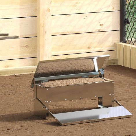 Hühnertretfeeder Silber 48,5 x 39,5 x 19 cm Verzinkter Stahl (1/5)