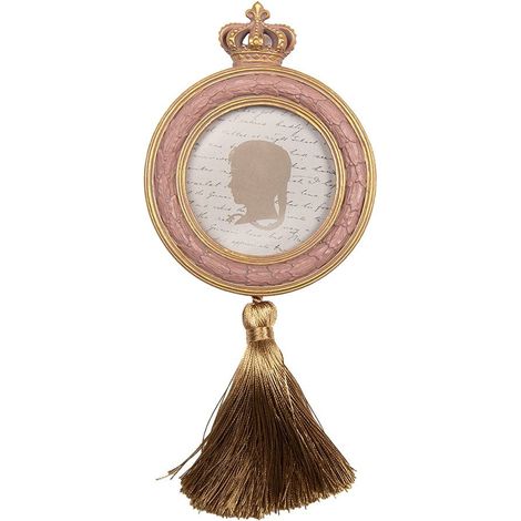 Cadre photo rond 9 cm en plastique rose pour décoration intérieure 11 x 2 x 24 cm - PANGIVO (1/2)