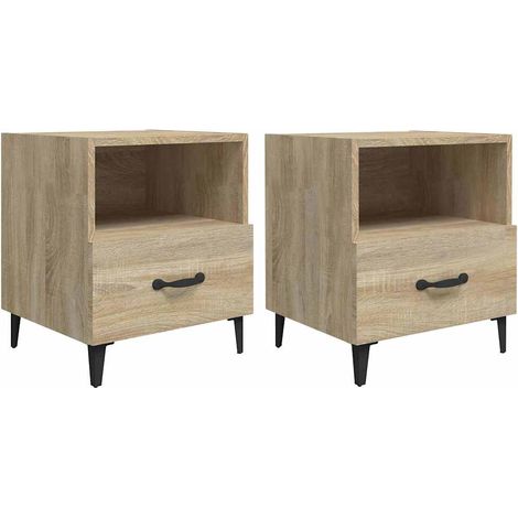 Maison Exclusive - Comodini 2 pz Rovere Sonoma in Legno Multistrato (1/5)