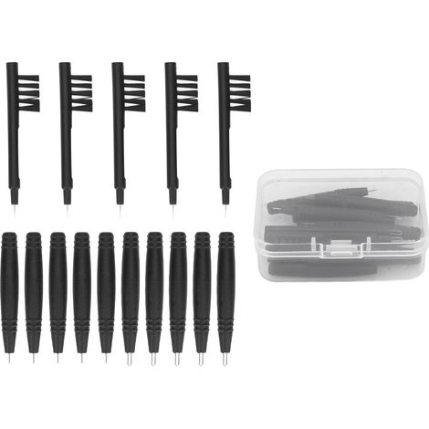 Outil de Nettoyage pour Prothèses Auditives - Tournevis en U, Brosse 5 Trous, Kit de Nettoyage Portable avec Boîte de Rangement (1/5)