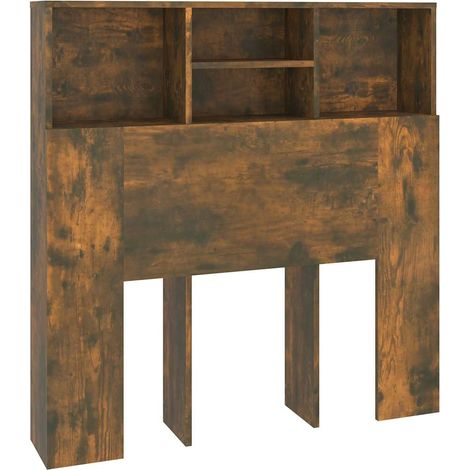 Maison Exclusive - Armario cabecero roble ahumado 100x19x103,5 cm (1/5)