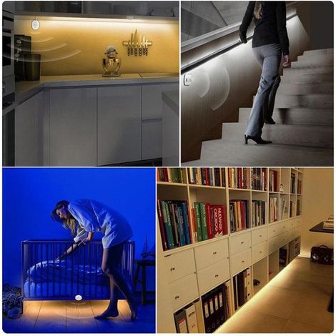 Bande LED, 12 V, détecteur de mouvement, IP65, 2835 SMD, blanc froid, 4 m (1/5)