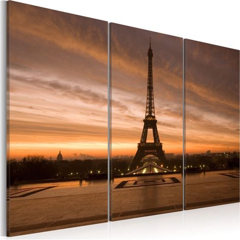 Tableau "Coucher de Soleil sur la Tour Eiffel" 40 x 60 cm (1/2)