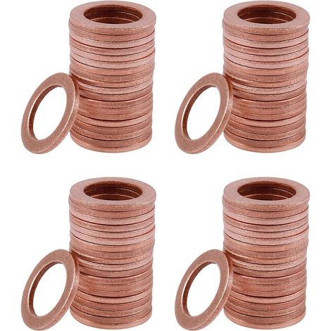 80 Pcs 12mm x 18mm x 1.5mm Cuivre Rondelle Anneau Garniture D'Etancheite (1/5)