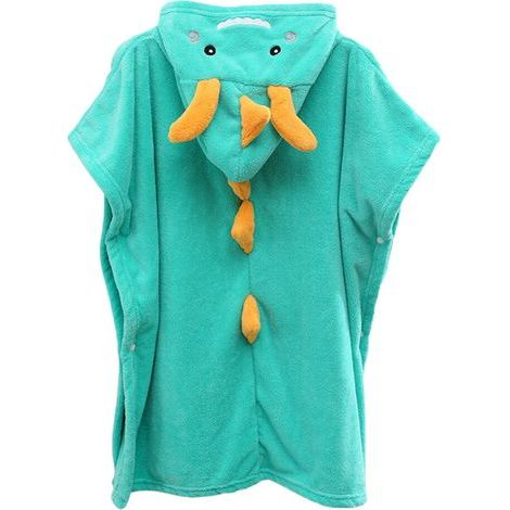 Serviette de plage à capuche pour enfants, motif dinosaure, polaire corail (1/2)