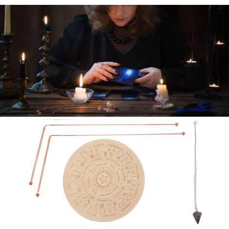 Bâton de Sourcier en Cuivre pour la Radiesthésie, Guérison Énergétique, Phénomènes Surnaturels, Détection d'Eau et Or, Ensemble avec Sac de Rangement (1/5)