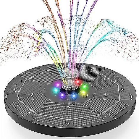Fontaine solaire flottante d'extérieur 3,5 W avec 4 buses pour bain d'oiseaux, aquarium et jardin (1/5)