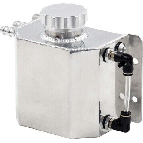 1L Aluminium Fahrzeug Öl Catch Can Öl Ablauf Entlüftungs Tank (1/4)
