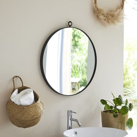 Miroir en métal 50x50 Eliot industriel (1/3)