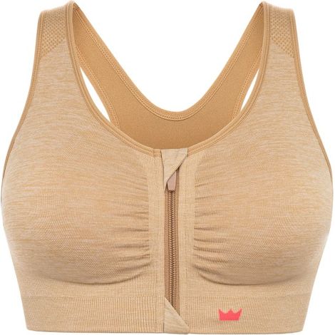 SPORT-BH-TOP SHEFIT BEIGE FRONTVERSCHLUSS S