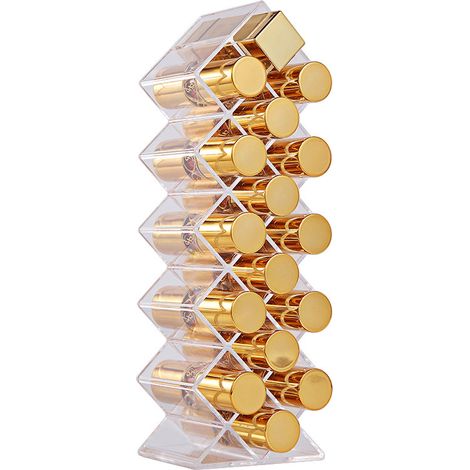 Boîte de rangement pour rouge à lèvres, présentoir tour pour brillant à lèvres, boîte de rangement transparente pour rouge à lèvres (1/5)