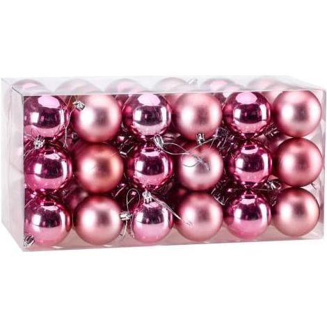 54 Boules de Noël Roses pour décorer votre sapin de Noël (1/5)
