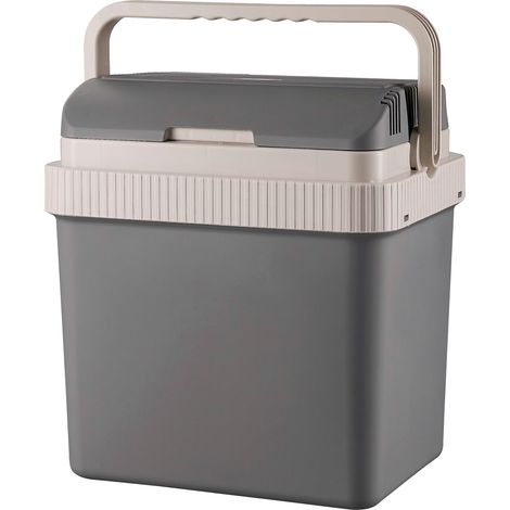 briebe CF1151 Nevera Portátil Eléctrica de Viaje para Coche, Camping, 12V / 220V, Capacidad 21 Litros, Refrigera, Mantiene el Calor, Modo Bajo Consumo, Gris