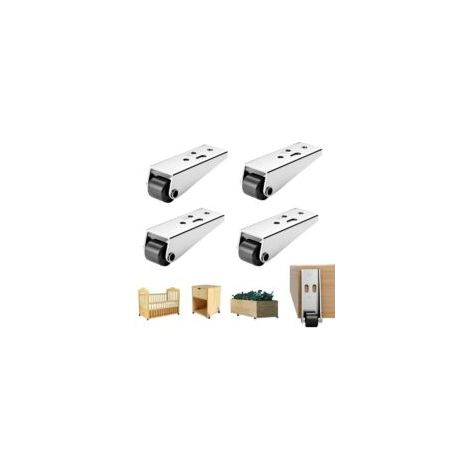 Ruedas para muebles, juego de 4, ruedas universales para muebles, ruedas giratorias fijas y extraíbles con tornillos para utensilios de cocina, muebles y cajas de almacenamiento - Crezuo