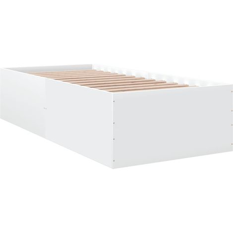 Estructura de cama madera de ingeniería blanca 90x200 cm vidaXL