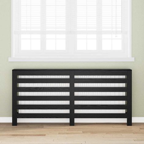 Heizkörperabdeckung Schwarz Eichen-Optik 175 x 20 x 82 cm vidaXL (1/5)