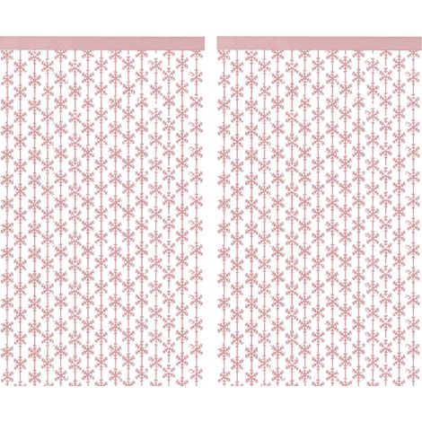Rideau À Franges - Flocon De Neige Métallisé - 100 x 200 cm - Décoration Photobooth Fête Anniversaire - Lot De 2 (1/5)