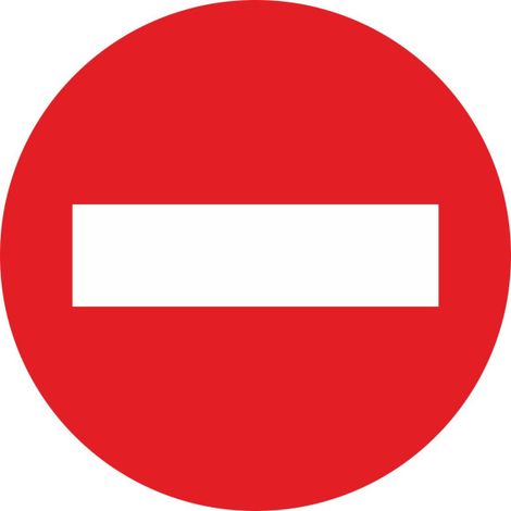 Señal Vial Metálica PROHIBIDO EL PASO Entrada Prohibida Diámetro 500 mm