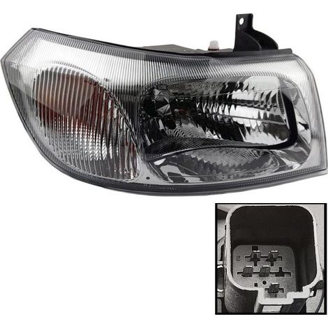 Faro derecho Ford Transit V184, ajuste eléctrico, minibús, carrocería, muelle, furgón, 1103123  2001-2006
